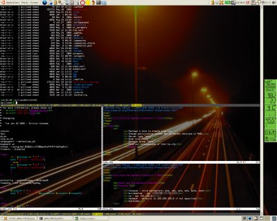 darkenergy running split vim and screen sessions